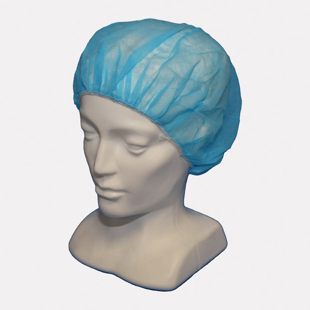 Theatre Cap Beret Bouffant 53cm Blue Disposable Non Sterile