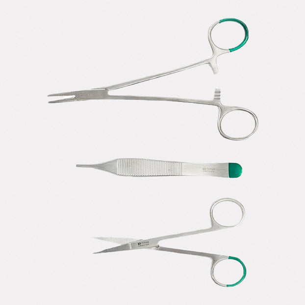 Fine Facial Micro Set Green Handled Sterile