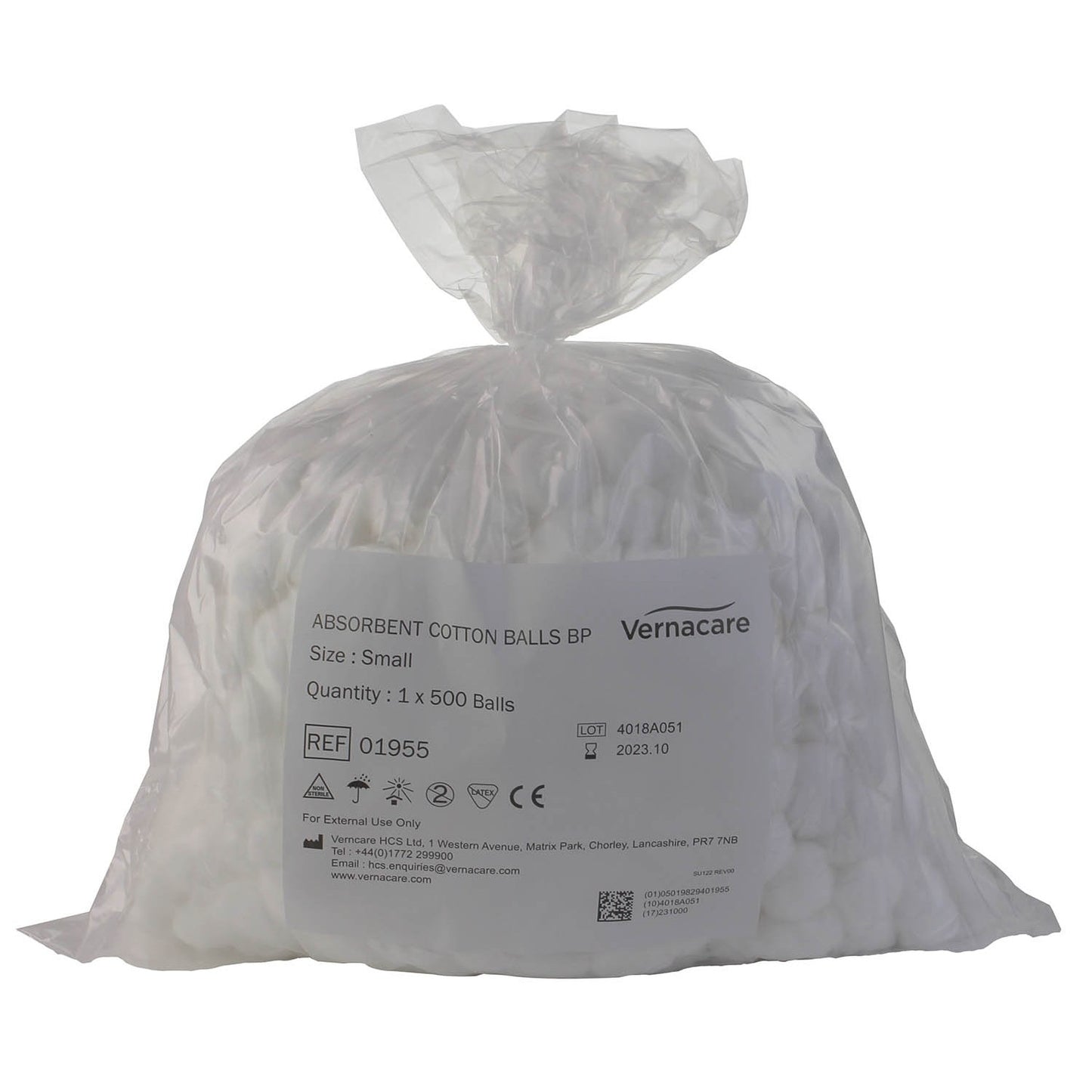 Vernaid Cotton Wool Balls Absorbent (two sizes)