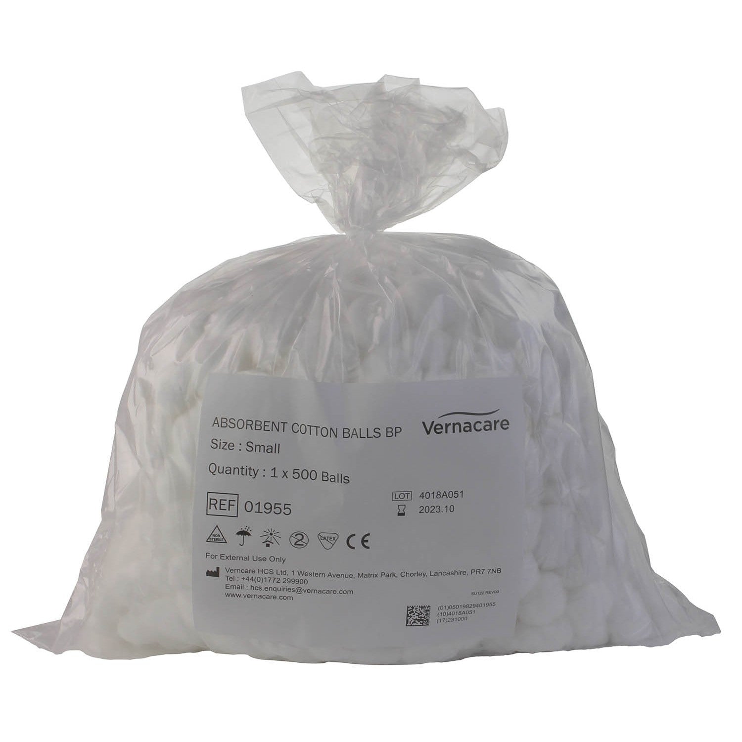 Vernaid Cotton Wool Balls Absorbent (two sizes)