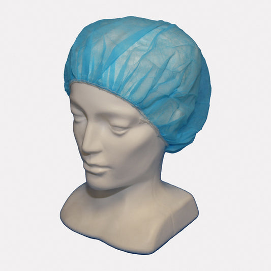 Theatre Cap Beret Bouffant 53cm Blue Disposable Non Sterile