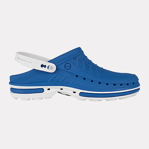 Clog + Strap 07 White/Medium Blue
