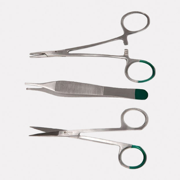 Suture Set Small with Green Handles