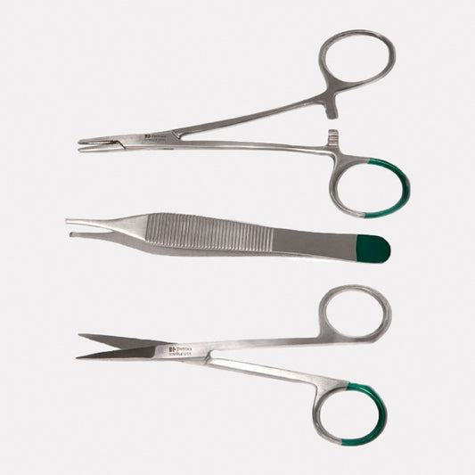 Suture Set Small with Green Handles